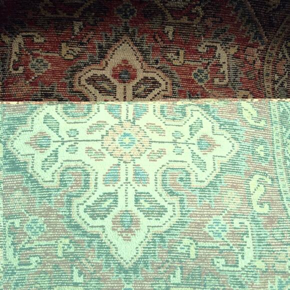 Heriz Rug 2x13 ft Vintage Geometric Medallion Wool Carpet Hand Knotted rust Red - Picture 6 of 7